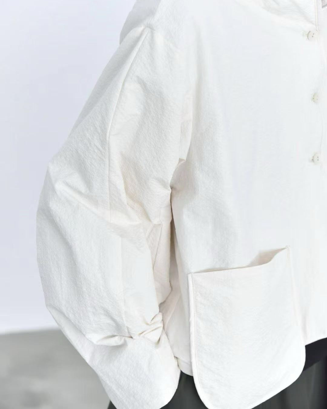 Wave Placket Hooded Padded Jacket