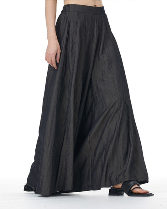 Modern Patchworks Wide-Leg Pants