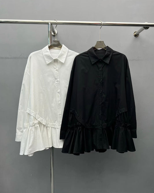 Shirt with Tiered Ruffle