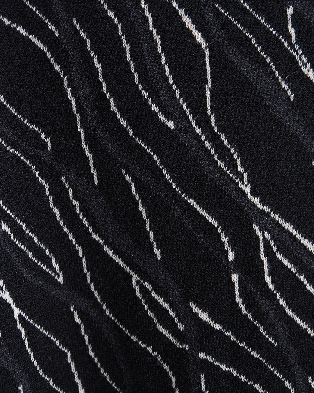 Wool Blend Abstract Pattern Short Sleeves Knit Dress