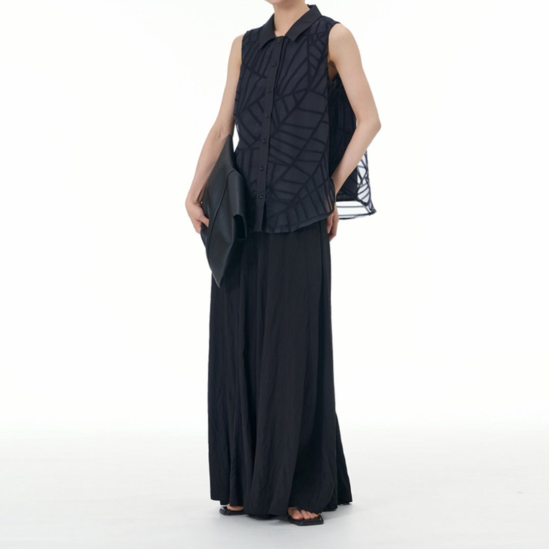 Melon Pattern Sheer Vest