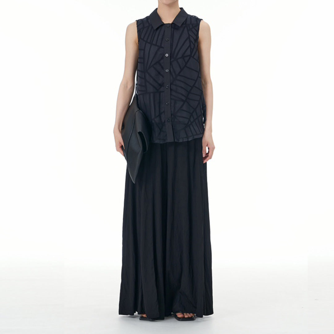 Melon Pattern Sheer Vest