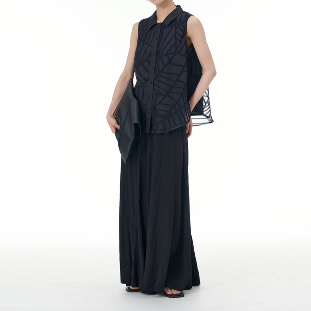 Melon Pattern Sheer Vest