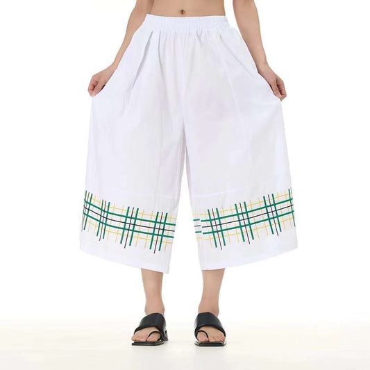 Hemline Checkers Embroidered Pants Matching Shirt Available