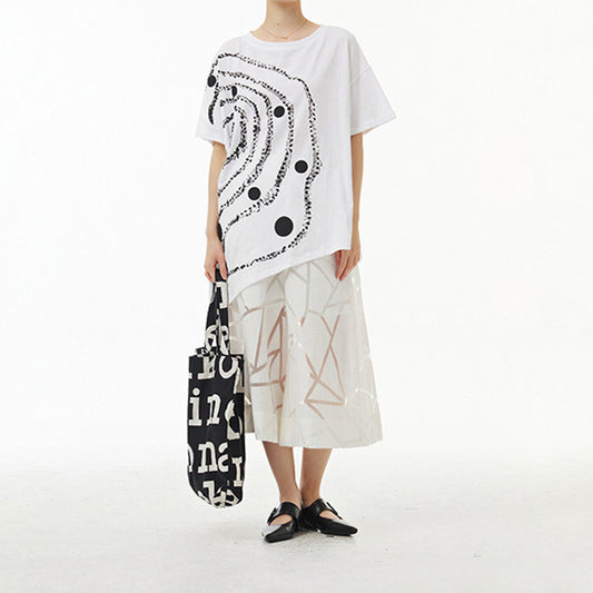 Half Dotted Circles Cotton Shirt