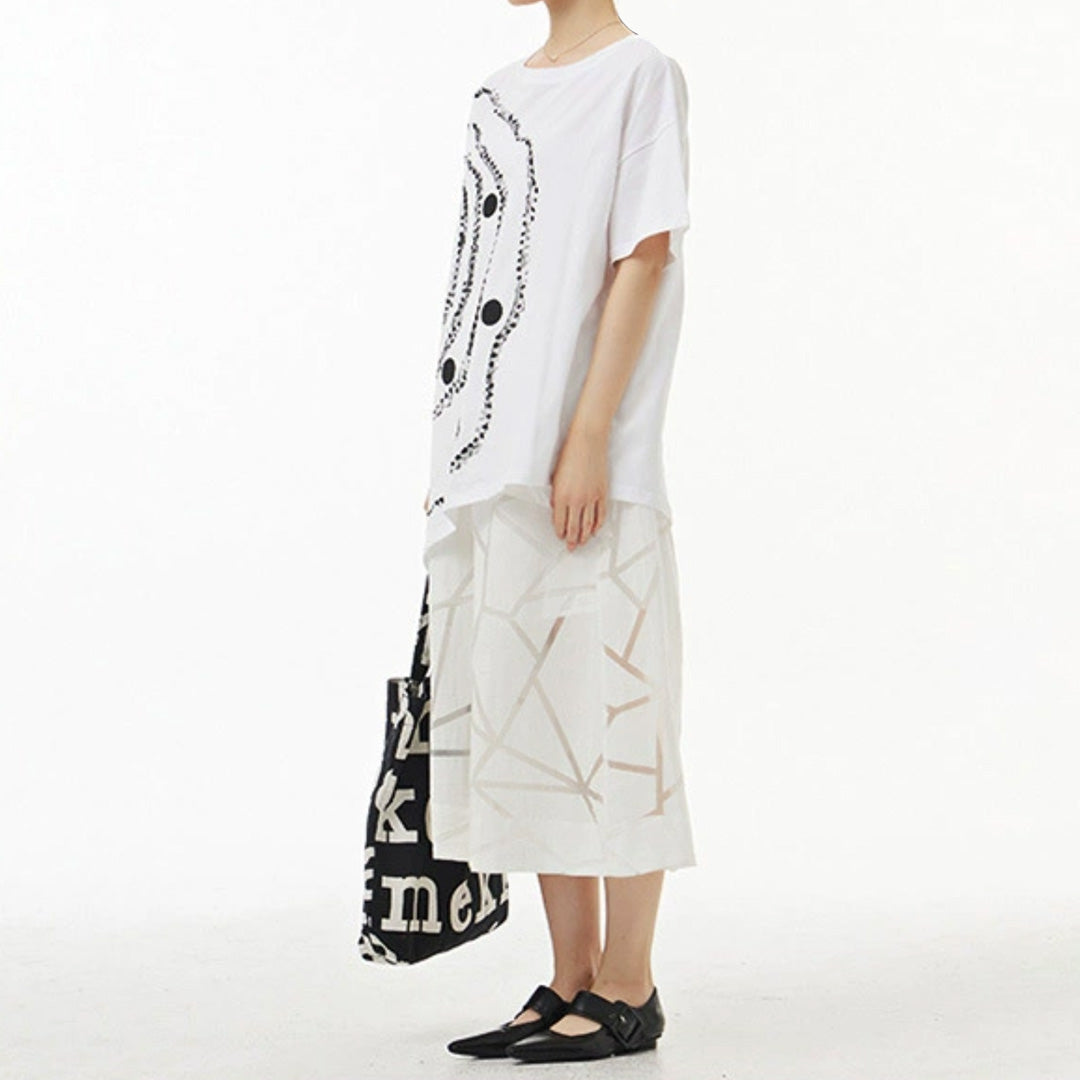 Half Dotted Circles Cotton Shirt