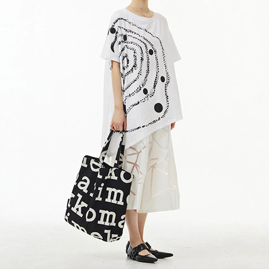 Half Dotted Circles Cotton Shirt