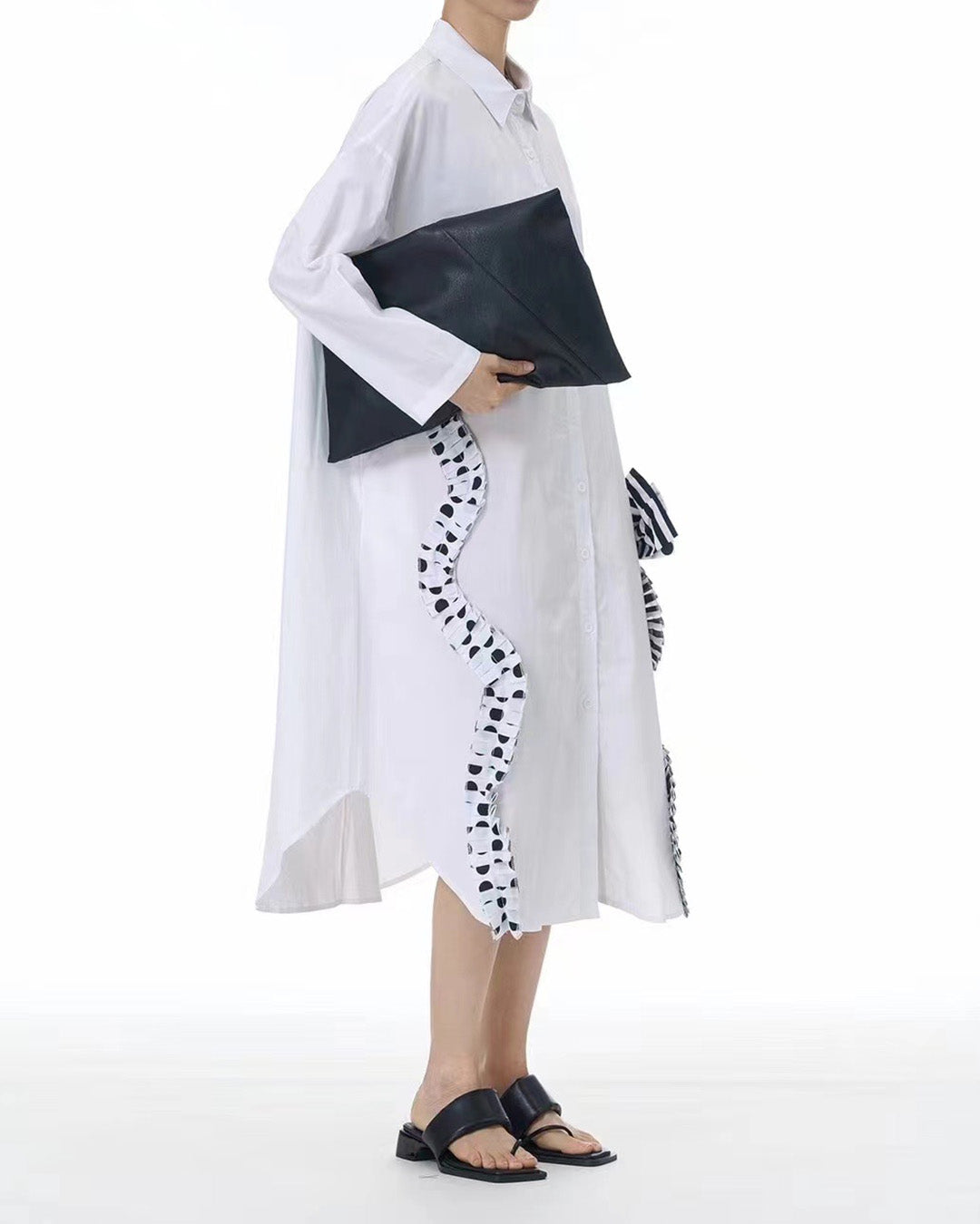 Polka Dot Ribbon Deco Dress