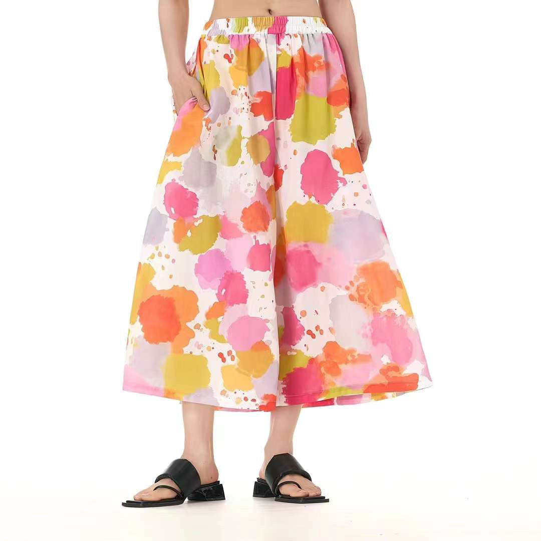 Colourful Watercolour Paint Top Matching Pants Available