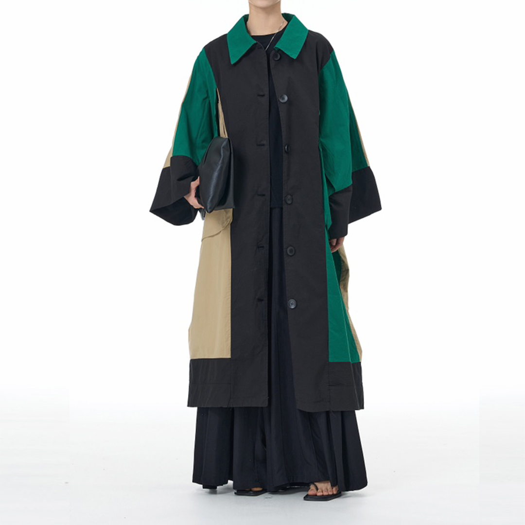 Modern Contrast Jacket with Exaggerated Pockets