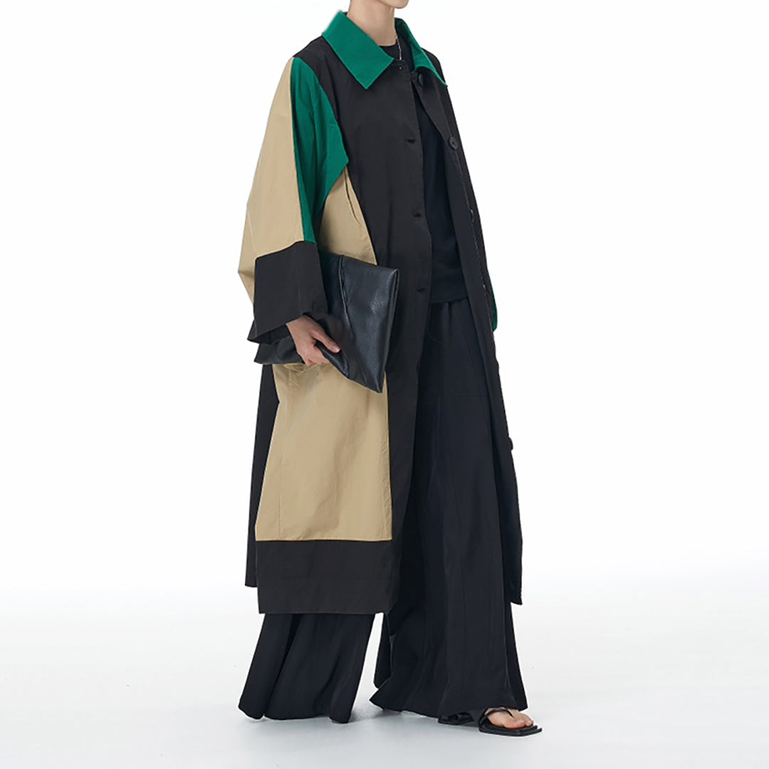 Modern Contrast Jacket with Exaggerated Pockets