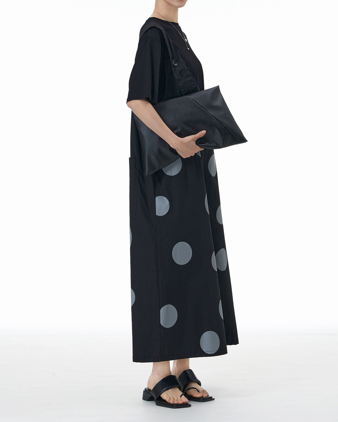 Polka Dot Asymmetrical Front Overall