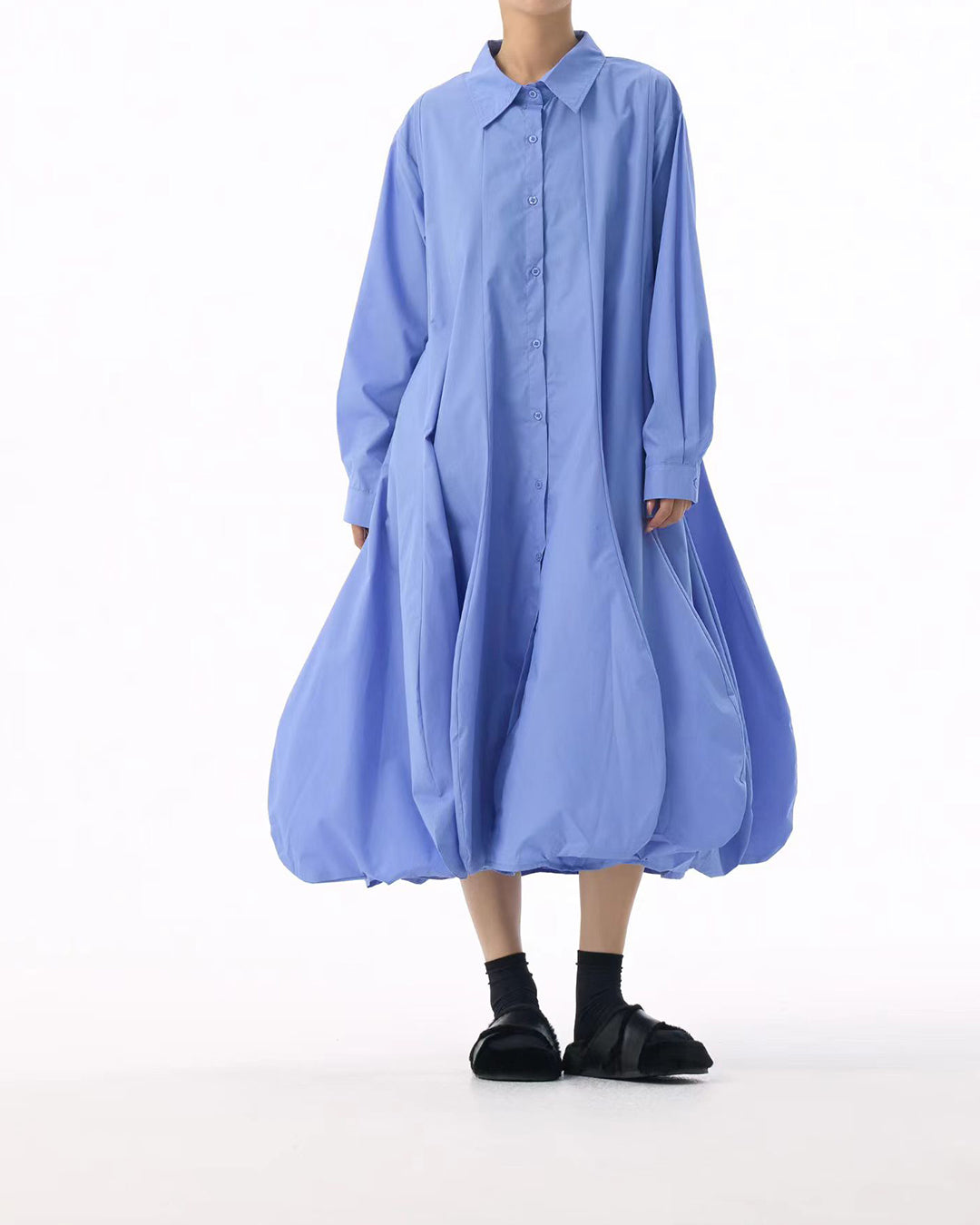 Sculptural 3D Petal-Panel Dress