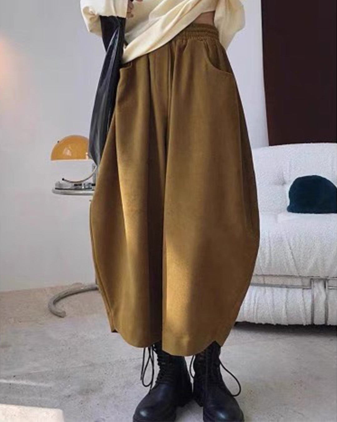 Ultra Loose Crescent Corduroy Pants