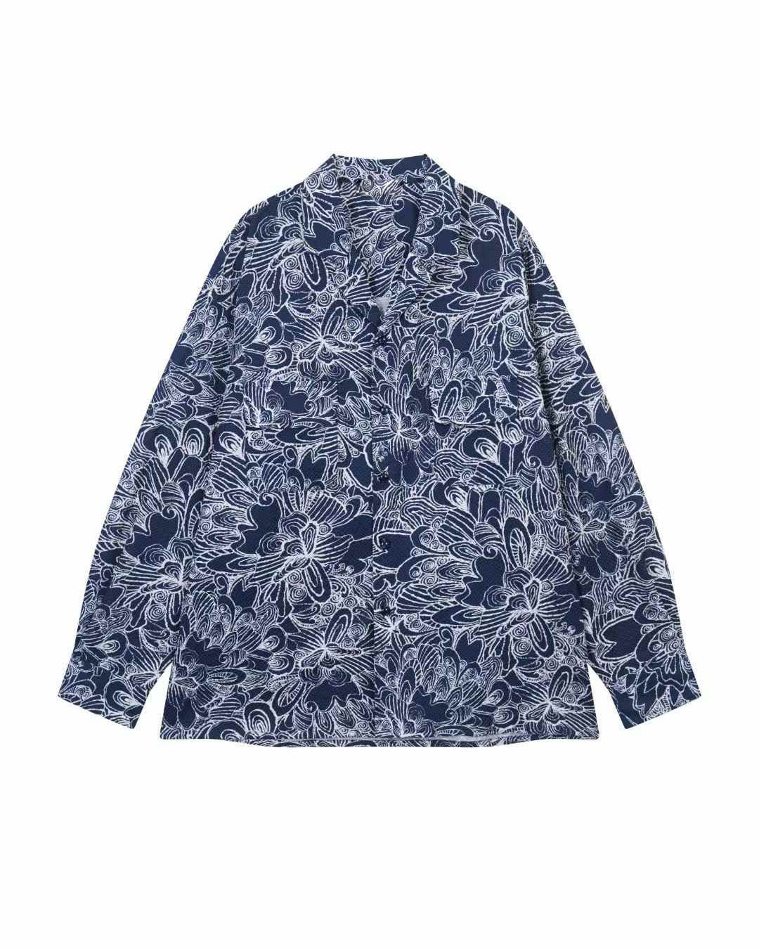 Artist Abstract Floral Pattern Shirt