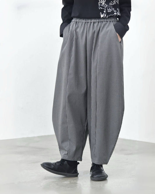 Small Check Fleece Banana Pants