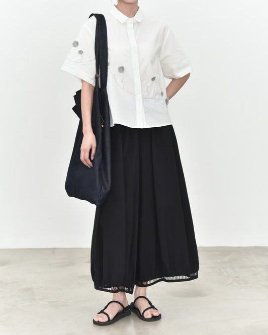 Pre-order 3D Frayed Floral Embroidered Shirt