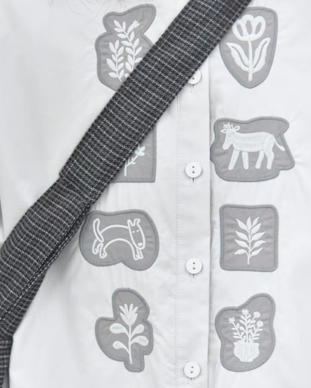 Irregular Appliqué Embroidered Padded Jacket