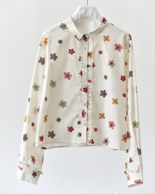 Pre-order All-Over Embroidered Floral Print Shirt