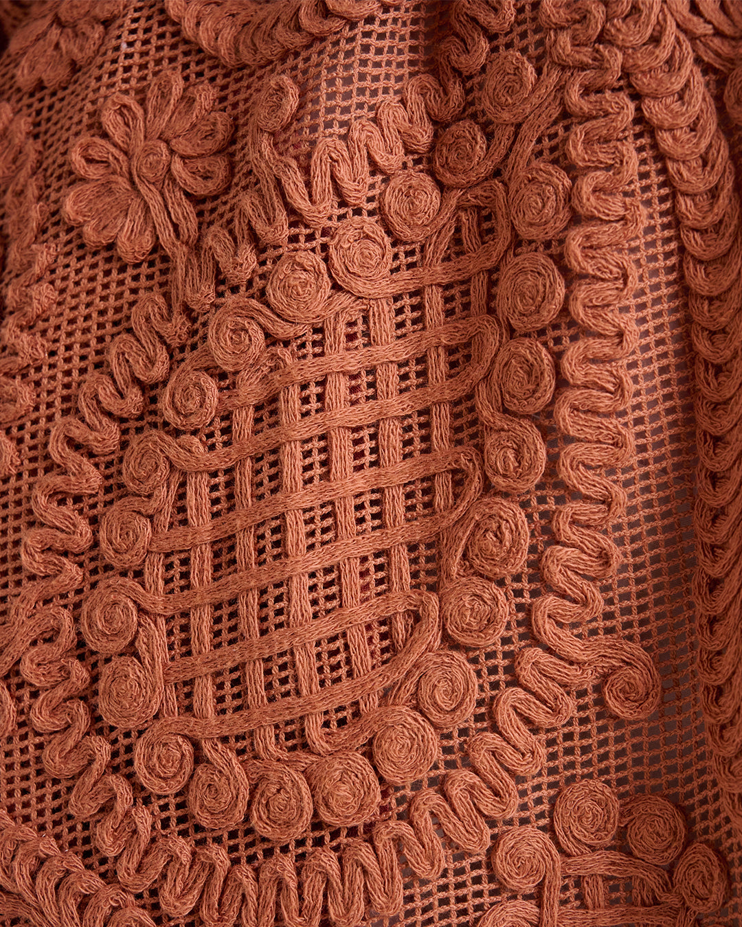 Elegant Baroque Lace Coat with Waist Belt