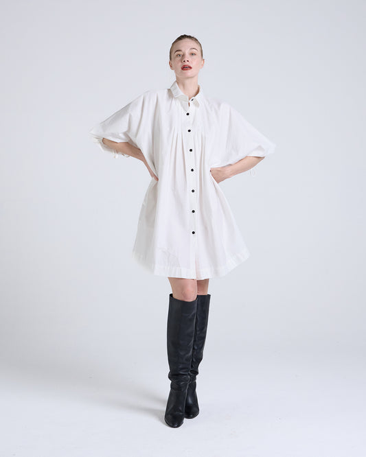 Timelessly refined- Designer Drawstring Sleeves Dress