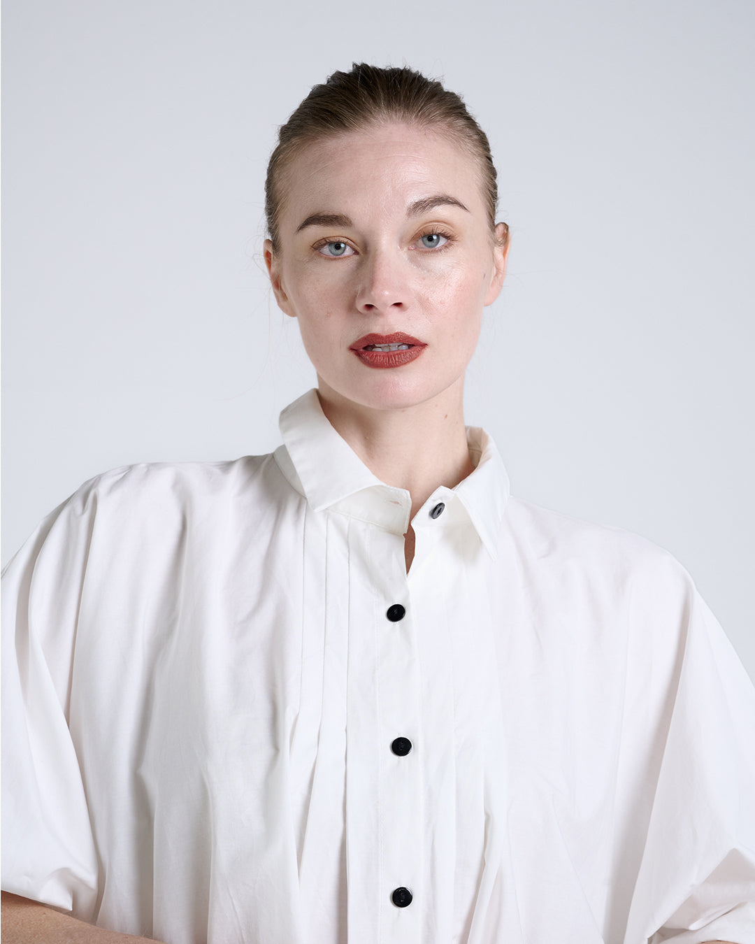 Timelessly refined- Designer Drawstring Sleeves Dress