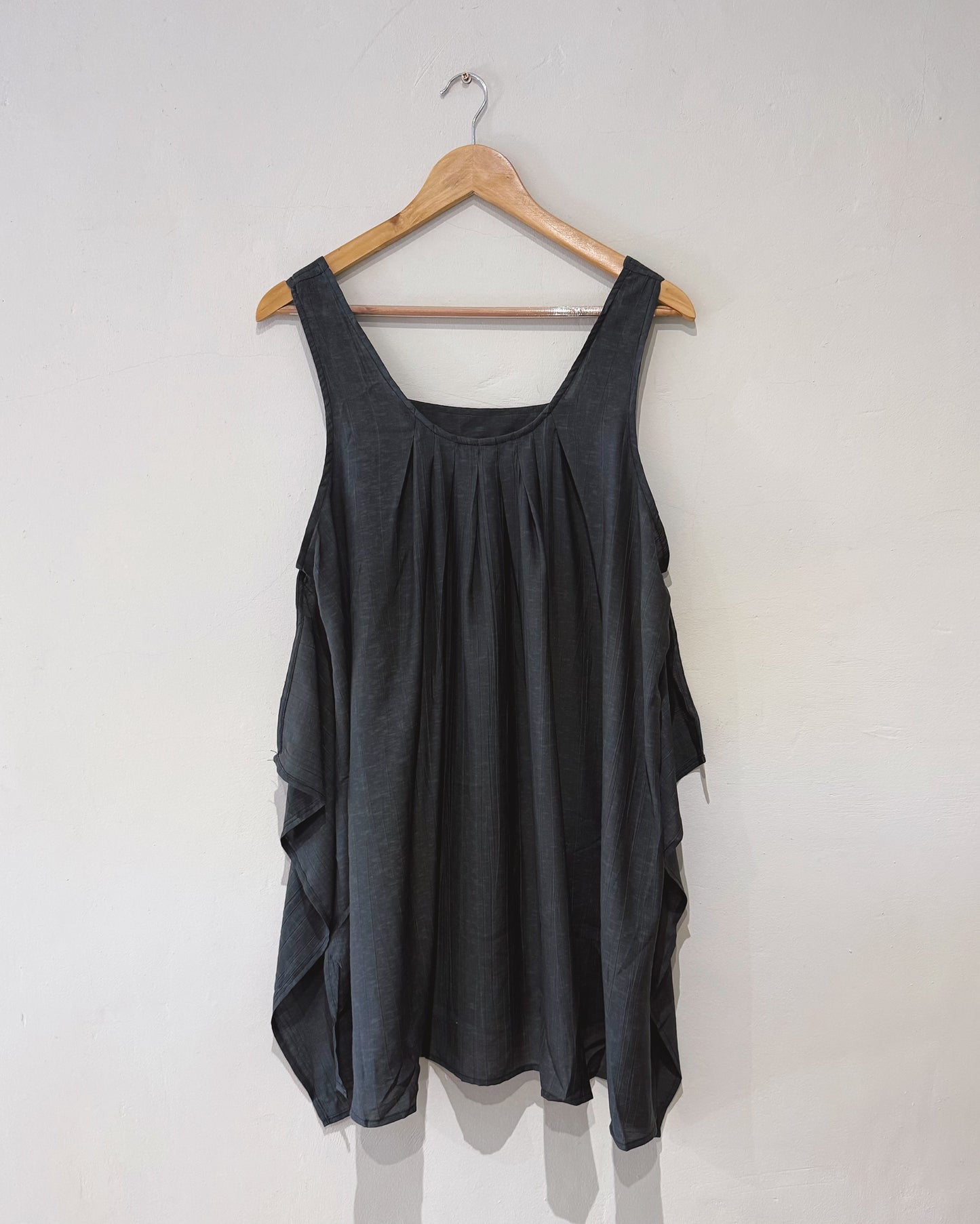 A-line scoop-hem strap top
