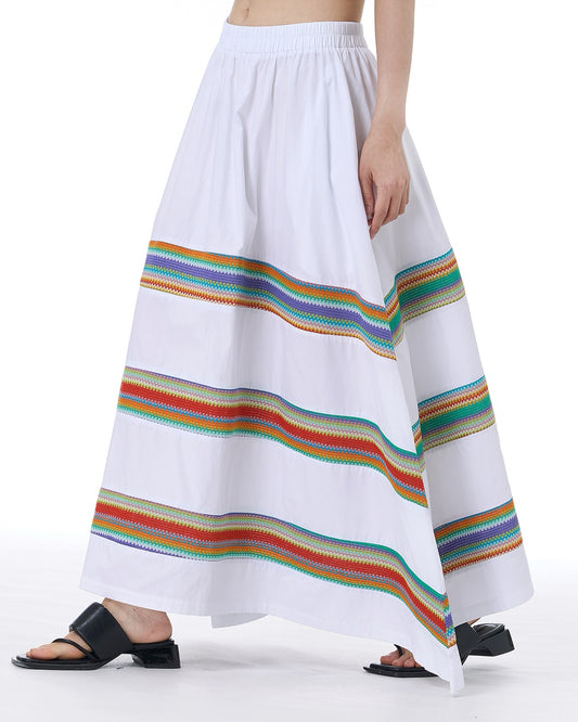Rainbow Lace Stripe Skirt