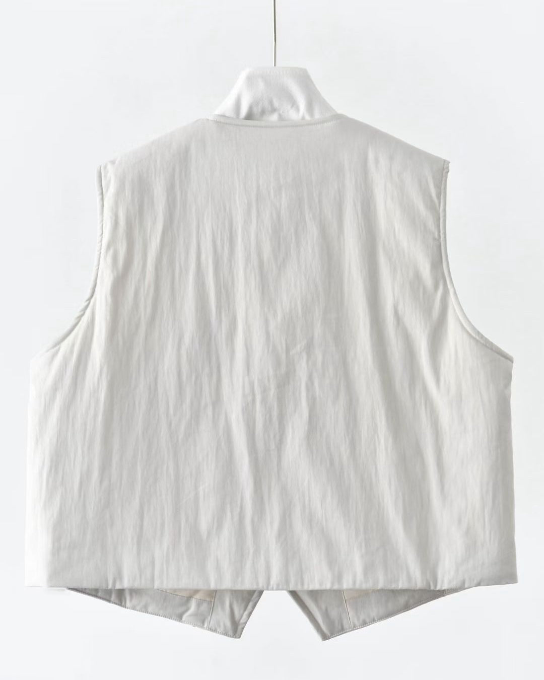 Embossed Rope Embroidery Quilted Vest