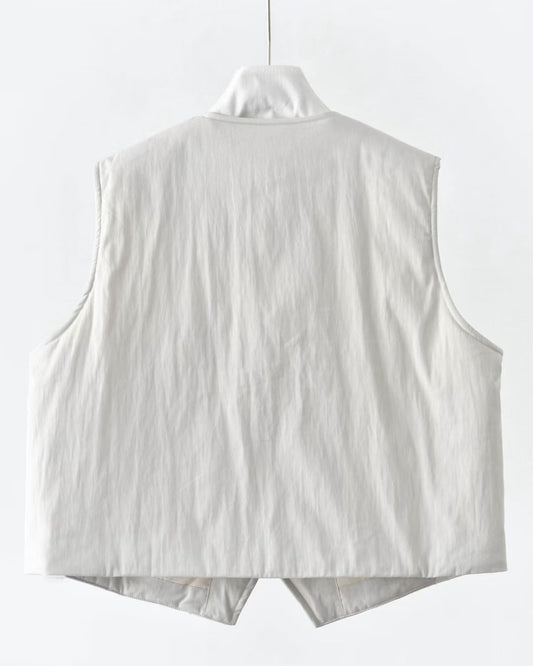 Embossed Rope Embroidery Quilted Vest