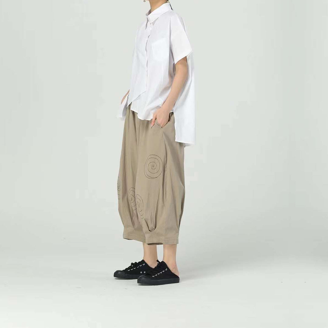 Irregular Cutting Stylish Cotton Shirt Available in Three Colours