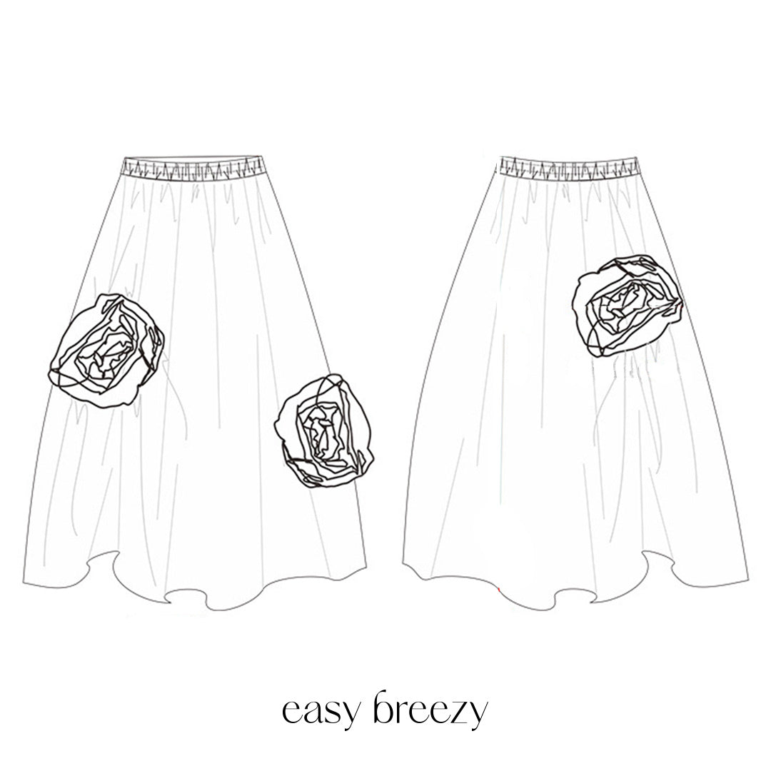 'The Becoming Skirt' 100% cotton in pink