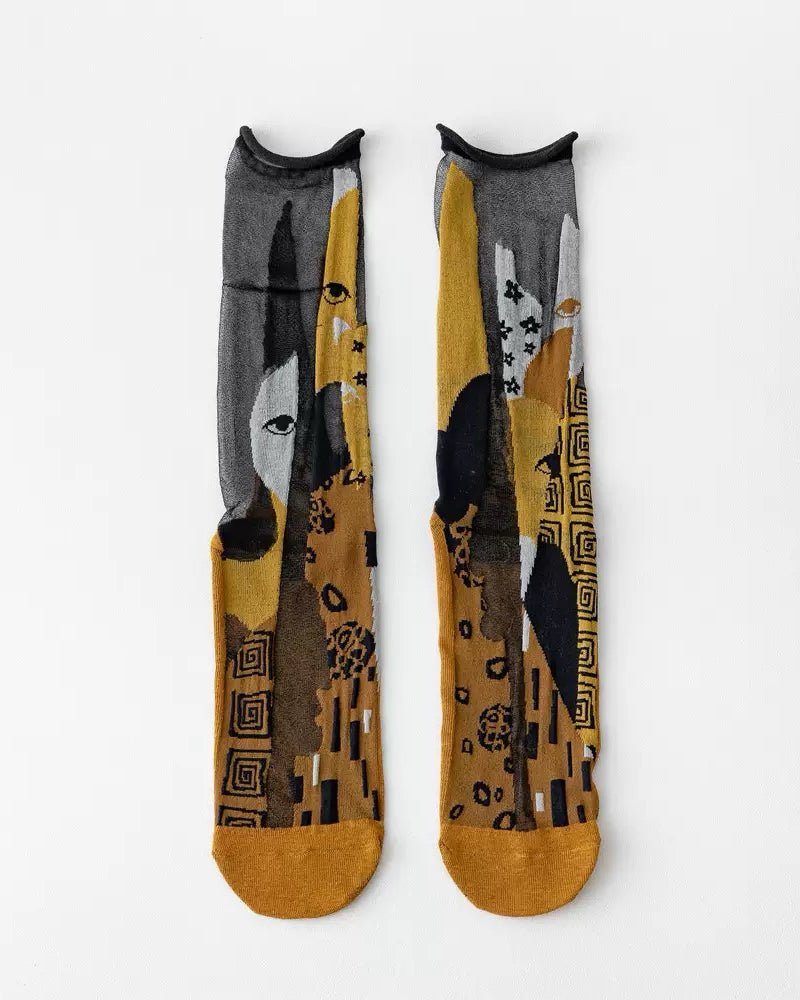 Patterned Sheer Socks
