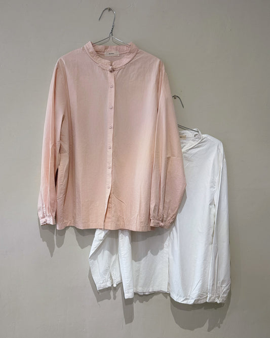 Mandarin Collar Cotton Top with Frog Button