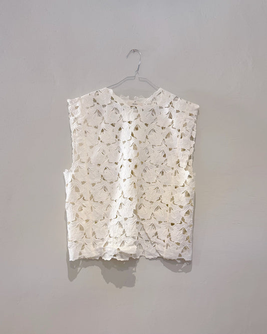 Ginkgo Leaf Lace Vest