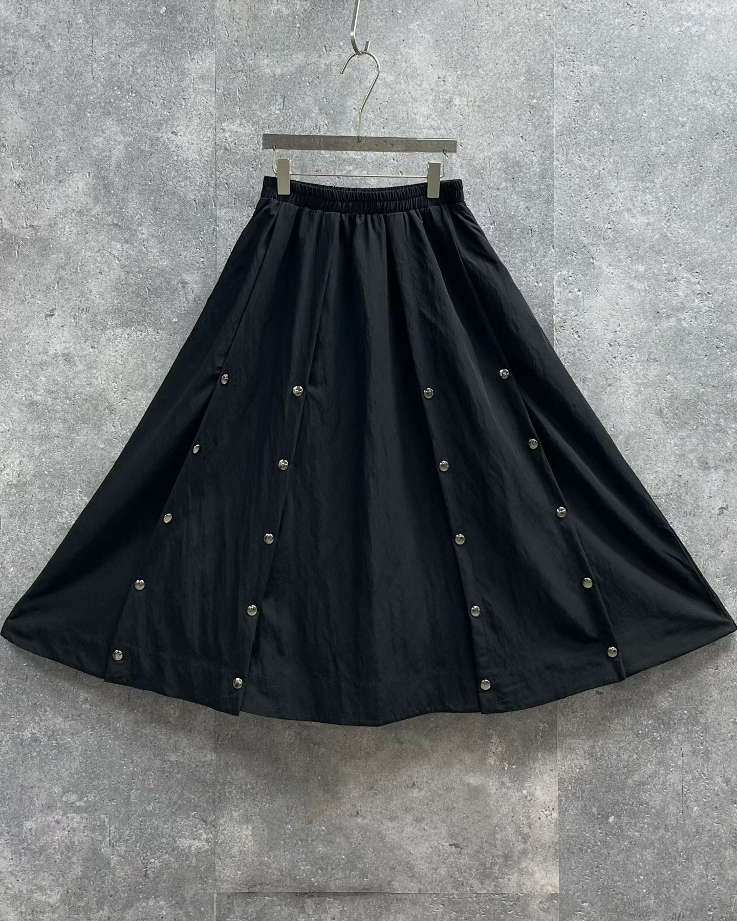 Convertible Button-Detail Skirt