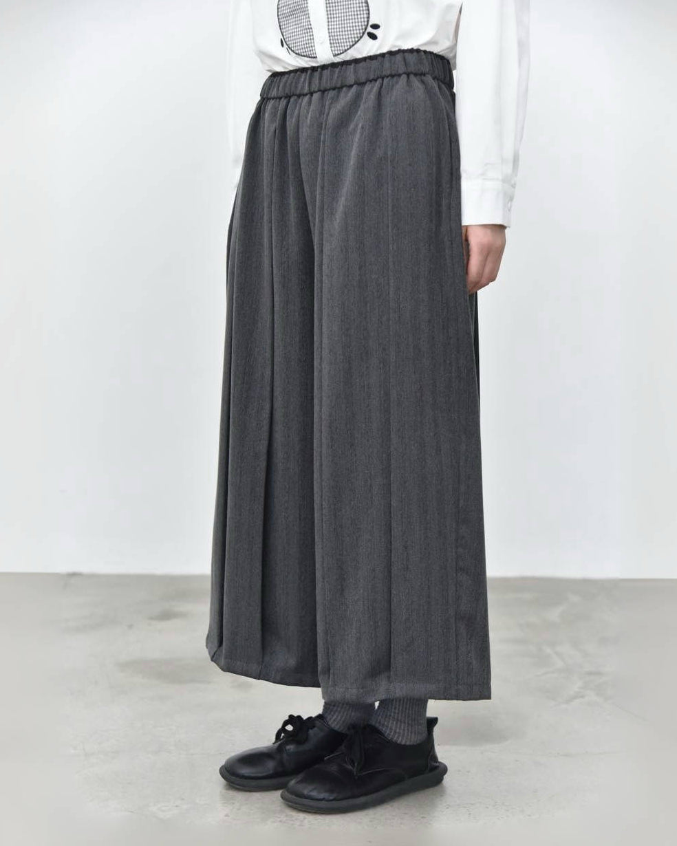 Patchwork Waistband Pinstripe Wrinkle-Resistant Pants