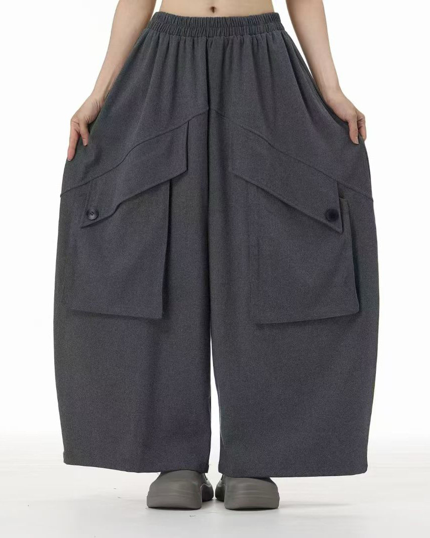 Wide-Leg Cargo Pants