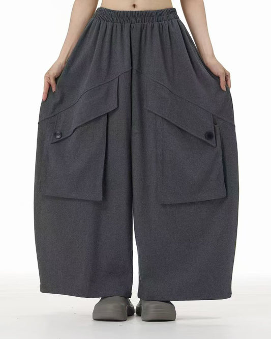 Wide-Leg Cargo Pants