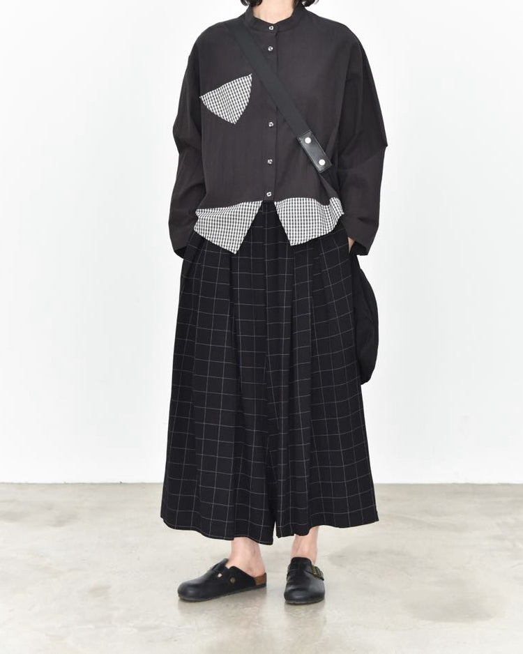 Checked Patch Pocket & Hem Shirt