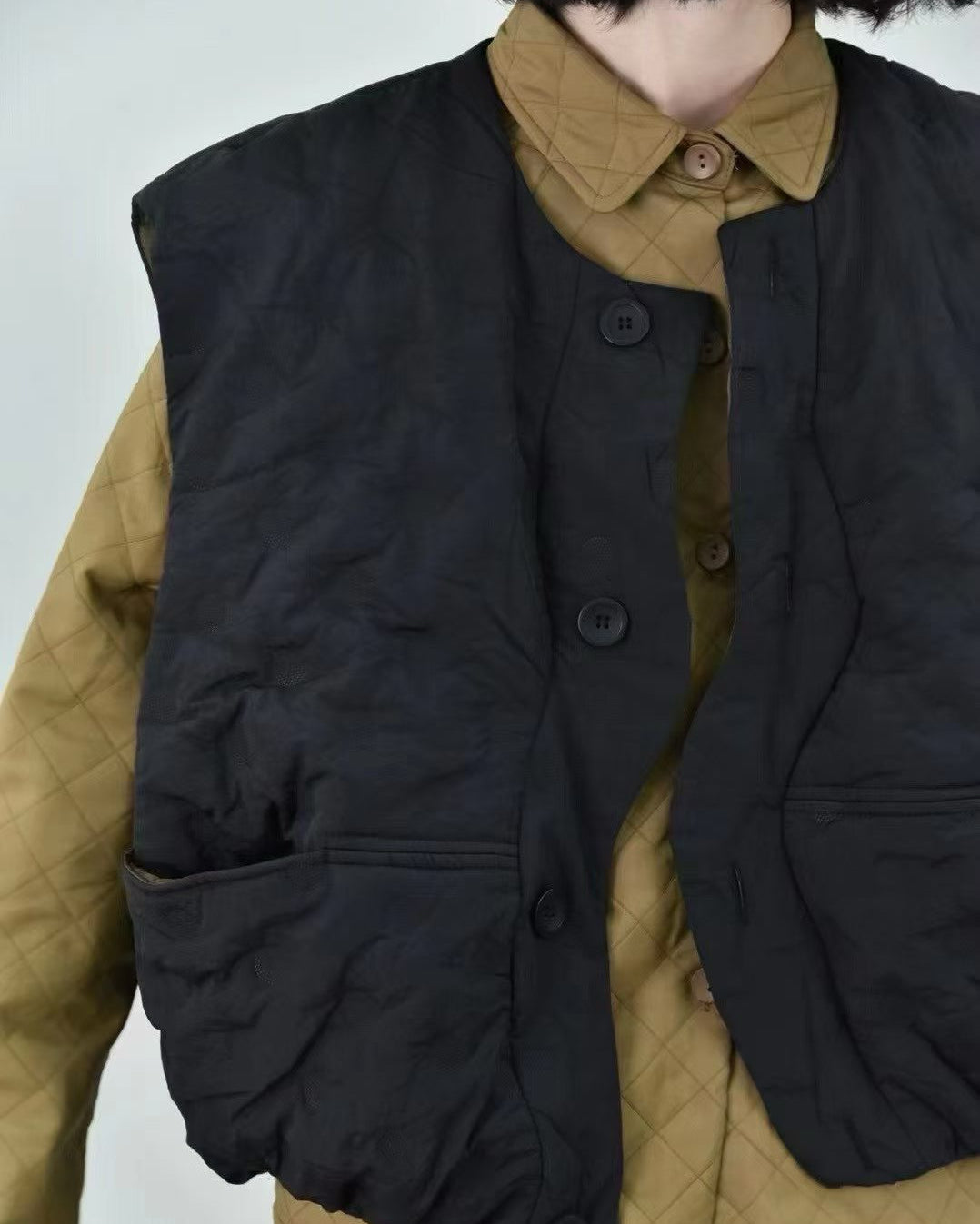 Quilted Pumpkin-Shaped Vest