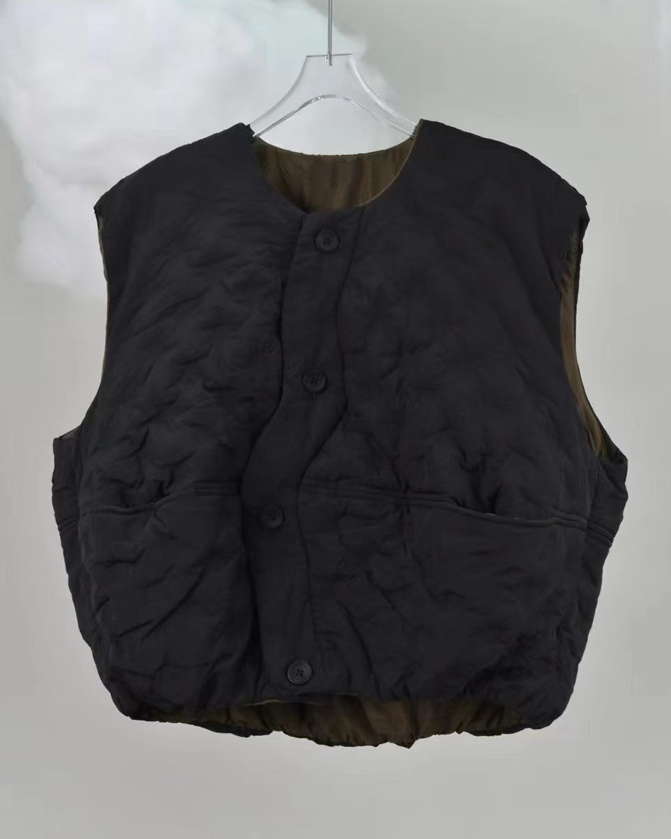 Quilted Pumpkin-Shaped Vest