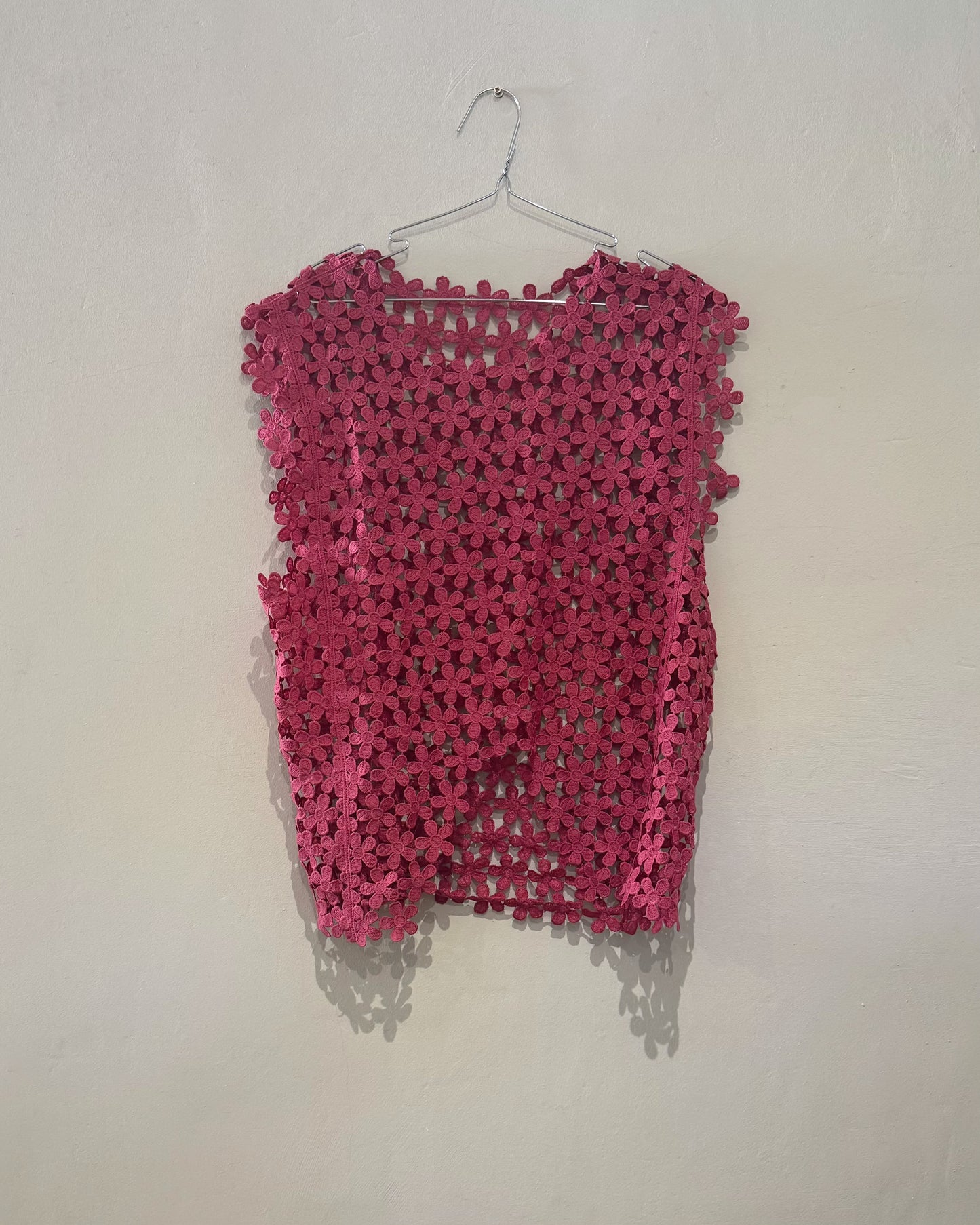 Small Florals Lace Irregular Vest