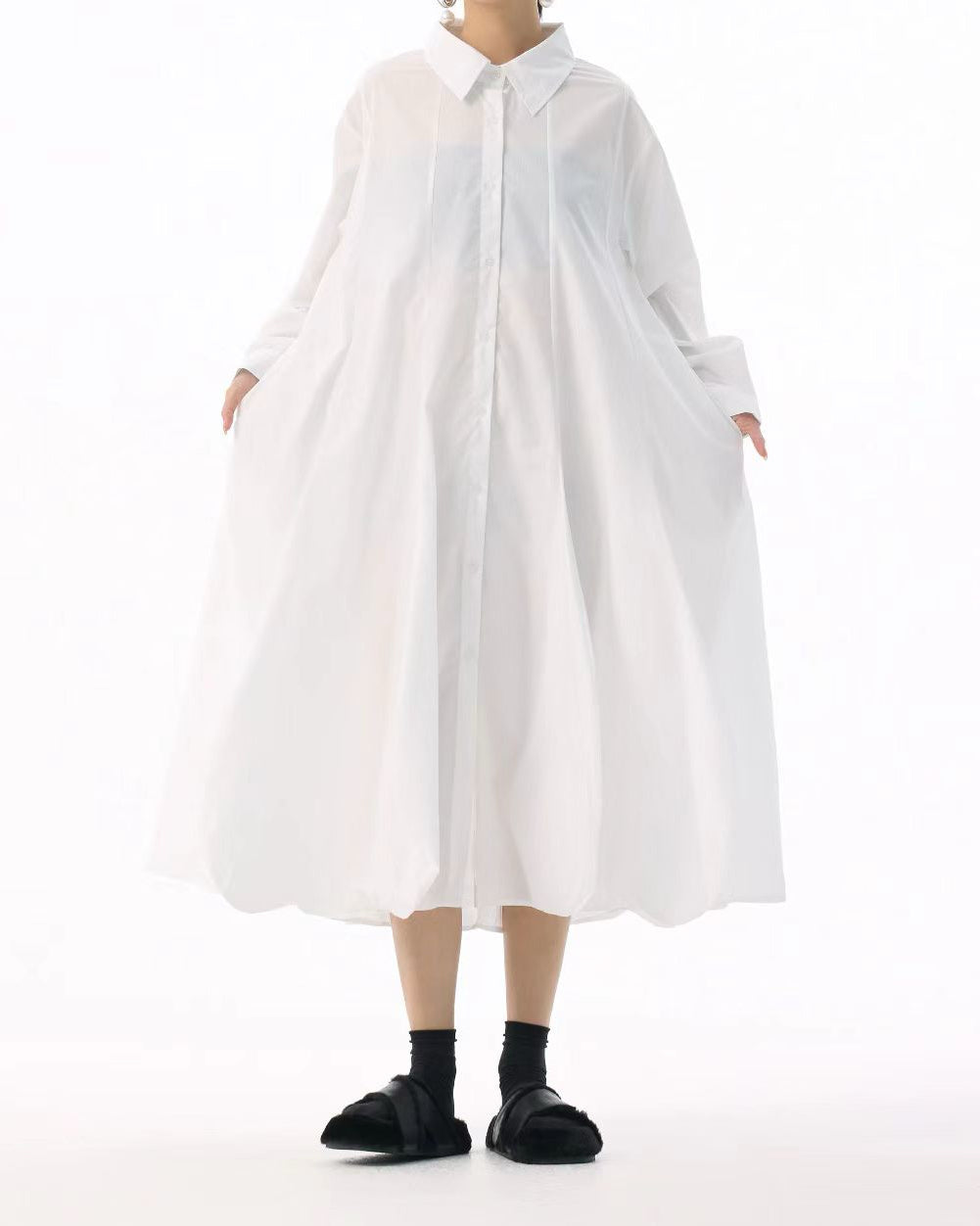 Sculptural 3D Petal-Panel Dress