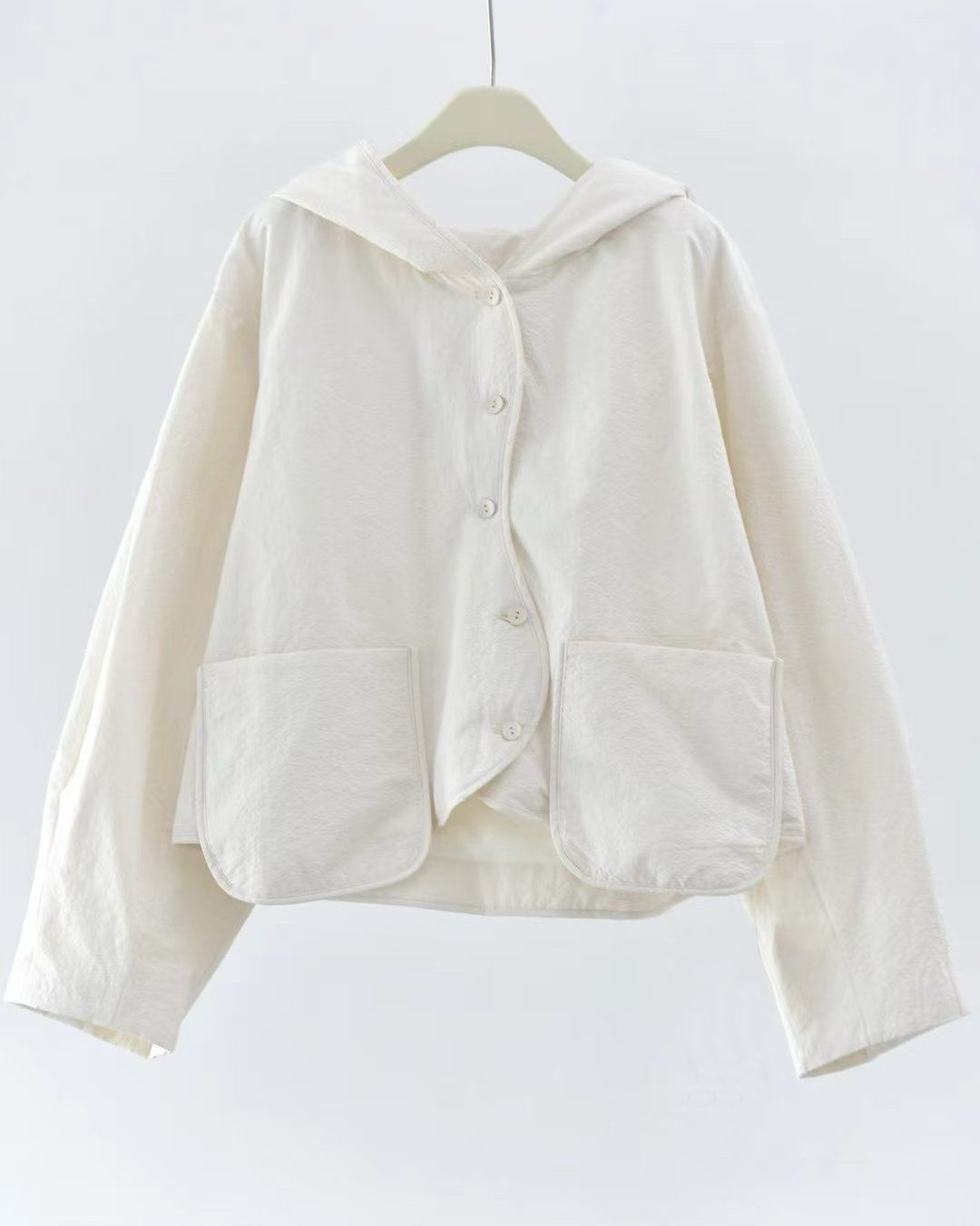 Wave Placket Hooded Padded Jacket