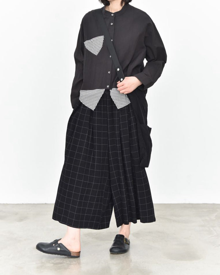 Checked Patch Pocket & Hem Shirt