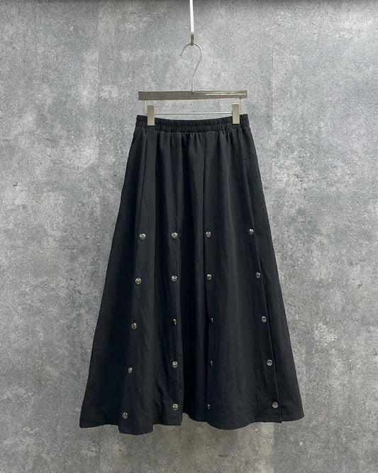 Convertible Button-Detail Skirt