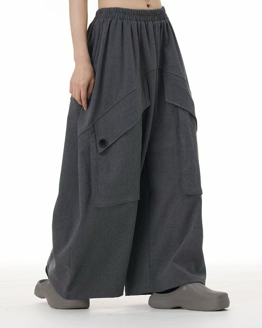 Wide-Leg Cargo Pants