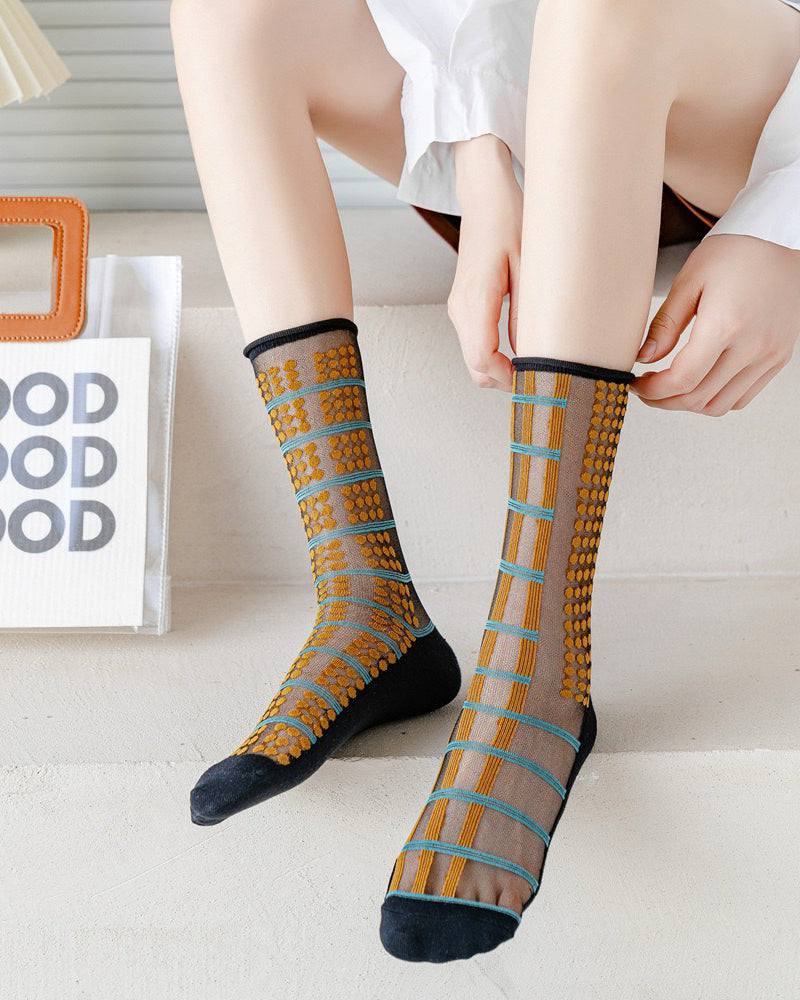 Patterned Sheer Socks