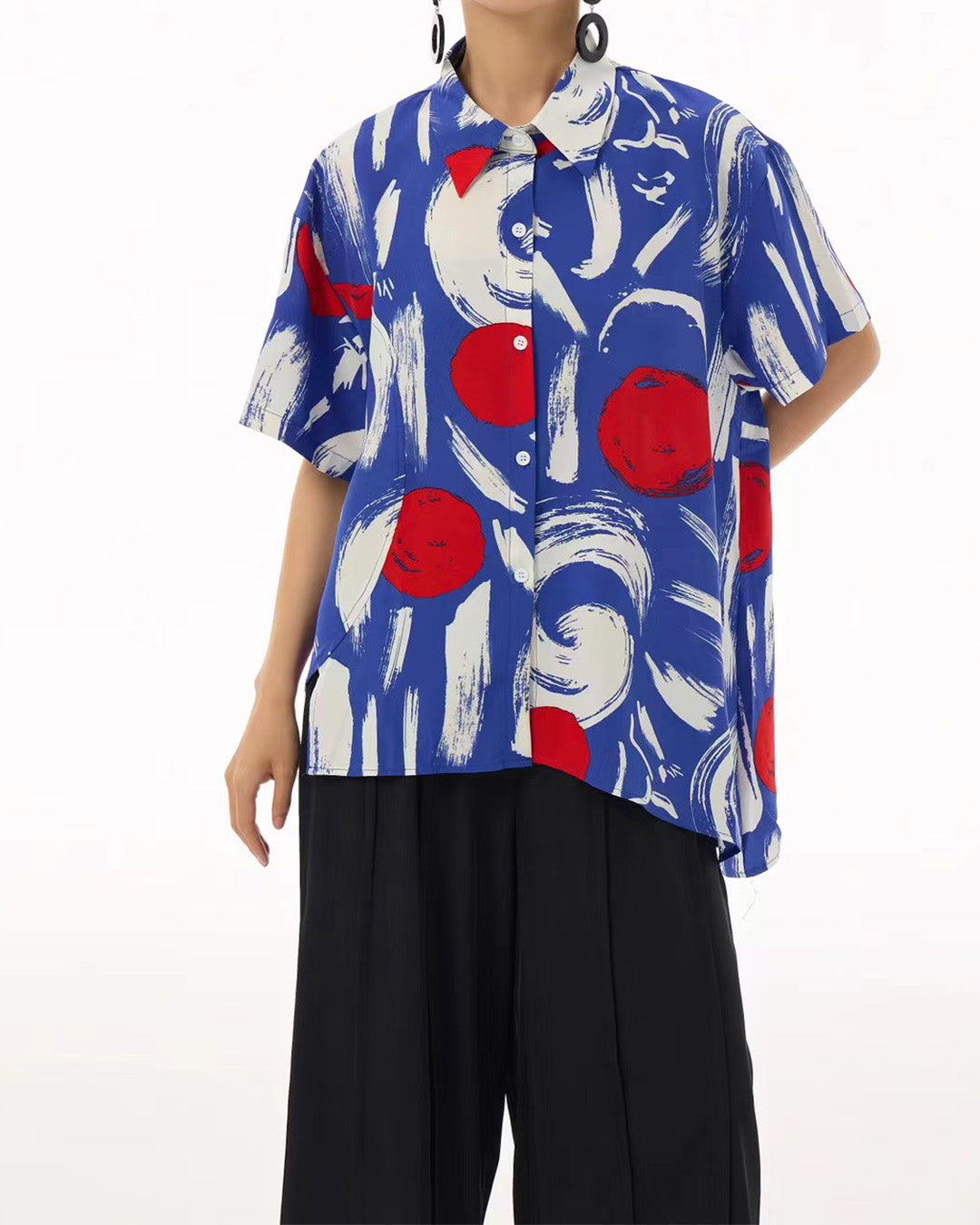 Digital Print Short Sleeves Shirt